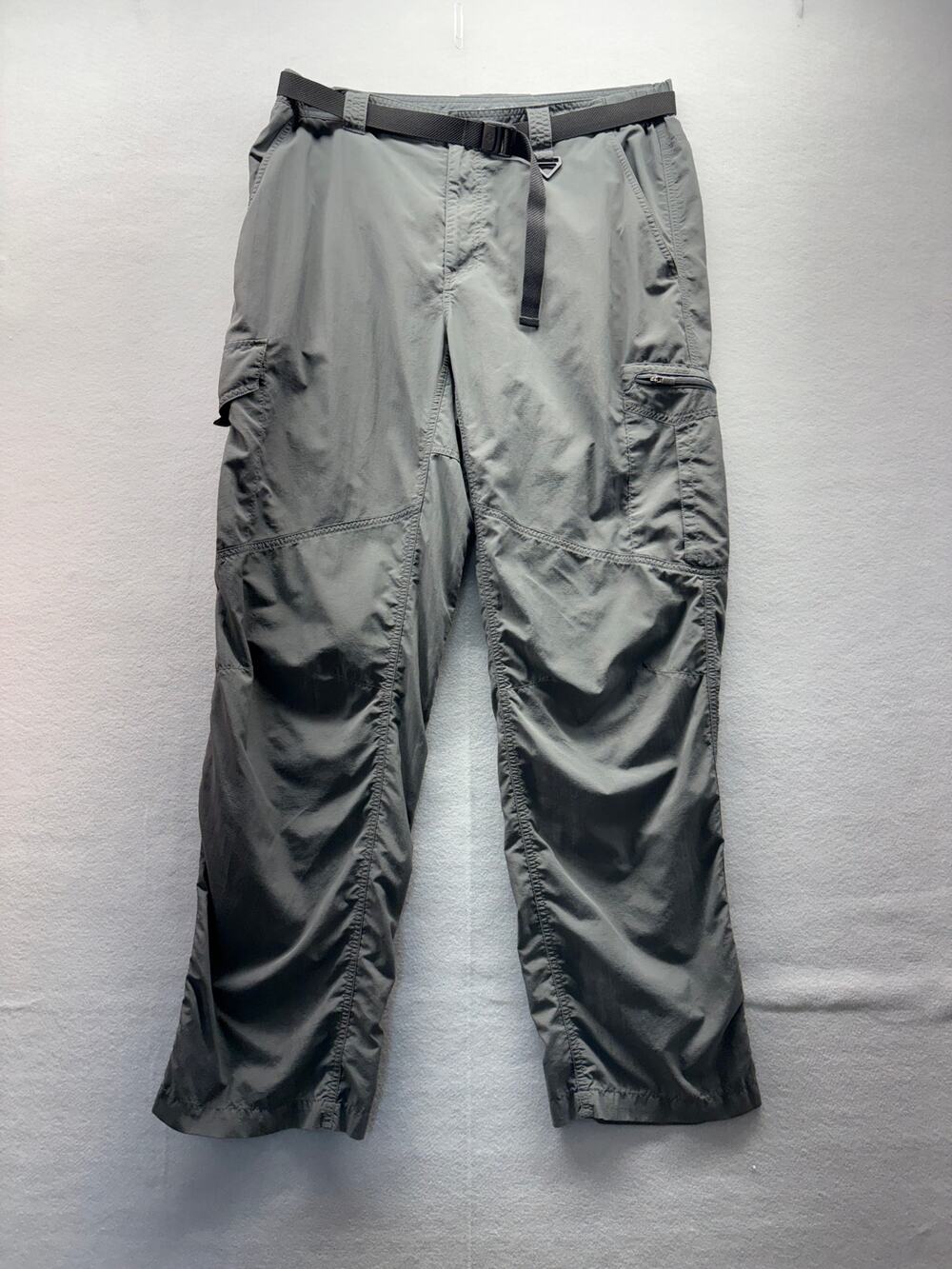 Columbia Men's 36X32 Omni-Shade Hiking Cargo Pants Gray Tech Outdoor
